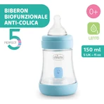 Chicco Perfect 5 - biberon anticolic cu debit lent, 150 ml, albastru deschis