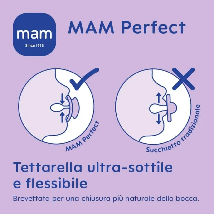 Mam Perfect start 0-2m - succhietto in silicone azzurro