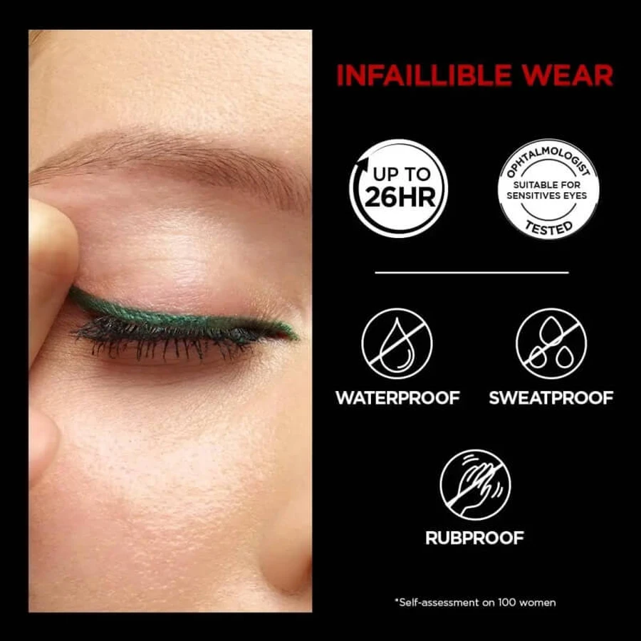 L'Oréal Paris Infaillible 36h Grip Liner – Automatischer Gel-Eyeliner, Nr. 04 Brown Denim