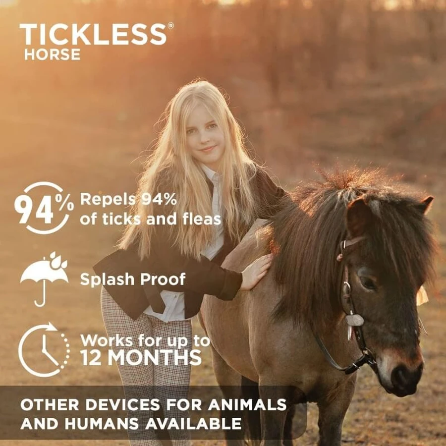 Tickless Horse – Beiges Ultraschall-Abwehrmittel für Pferde gegen Zecken und Flöhe