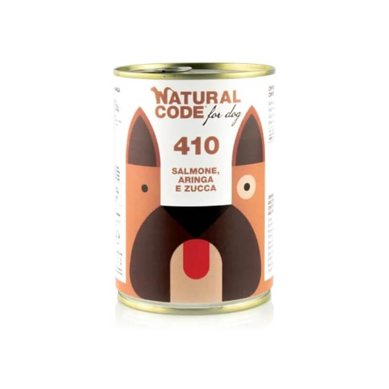 Natural Code 410 Zalm, Haring en Pompoen – Compleet hondenvoer, 400 g