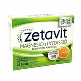 Zetavit 24 sobres sin azúcar con sabor a naranja: suplemento de magnesio y potasio