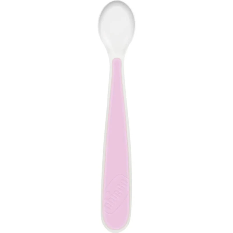 Chicco Easy Start - Juego de silicona para la alimentación complementaria a partir de los 6 meses - Rosa