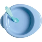 Chicco-eetset voor kinderen vanaf 6 maanden, met bord, lepel en beker — lichtblauw