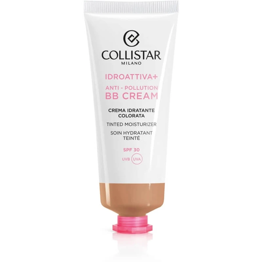 Crema BB anticontaminación Hydroattiva+ de Collistar - Crema hidratante con color SPF 30, 50 ml - Tono oscuro