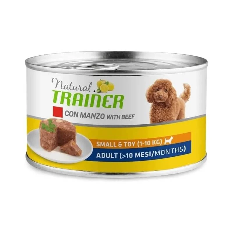 Natural Trainer Adult Small &amp; Toy Beef - Compleet voer voor volwassen honden (1–10 kg) 150 g
