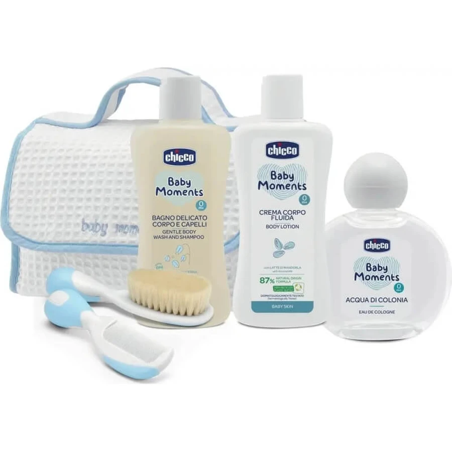Chicco Baby Moments hellblaues Badeset
