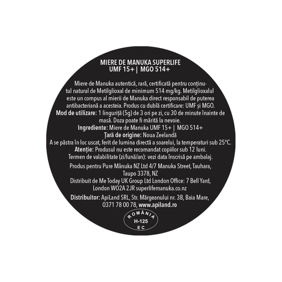 Manuka Honing UMF15+, MGO514+, 500g, Superlife