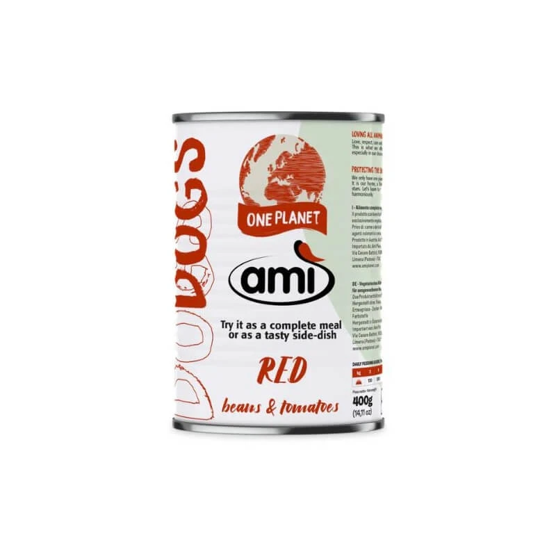 Ami: de natuurlijke keuze Ami Dog Rode bonen en tomaten – Nat hondenvoer op groentebasis, 400 g
