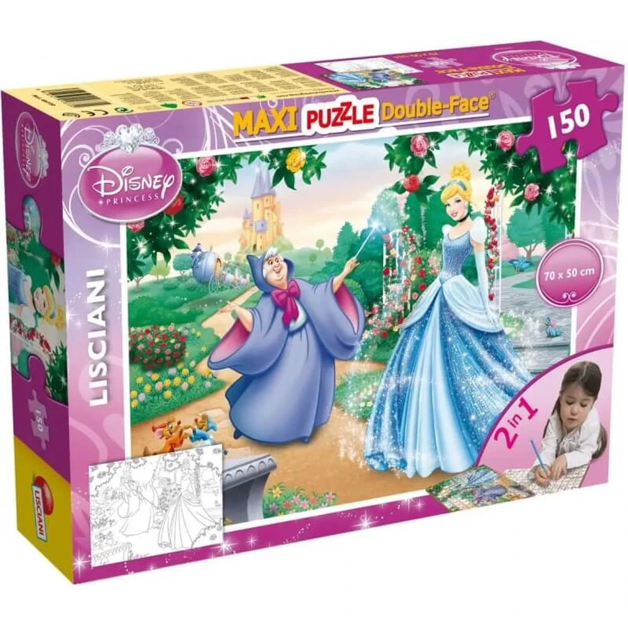 Lisciani dubbelzijdige Assepoester-maxi-puzzel, 150 stukjes