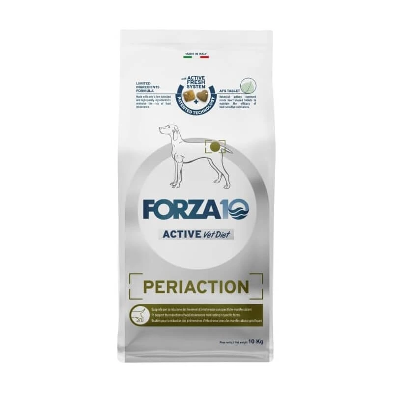 Forza10 Forza 10 Periaction Active Vet Diet Periaction met vis – Volledig dieetvoeding voor honden, 10 kg