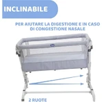 Chicco next2me popup – Beistellbett in „Grey Mist“