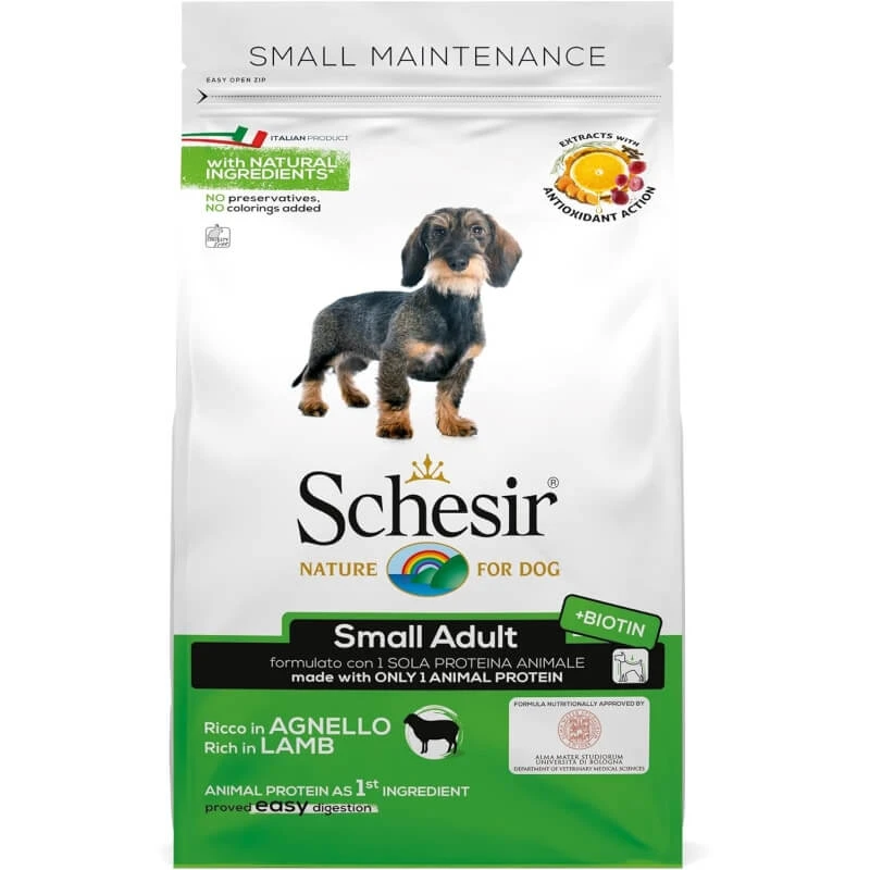 Schesir Small Maintenance Small Adult All-Lamb - Volledig voer voor kleine volwassen honden, 2 kg