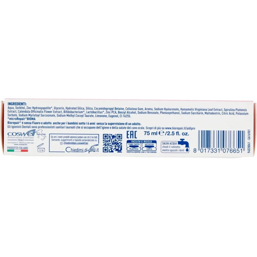 Biorepair Peribioma - Dentifrice protecteur des gencives, 60 ml