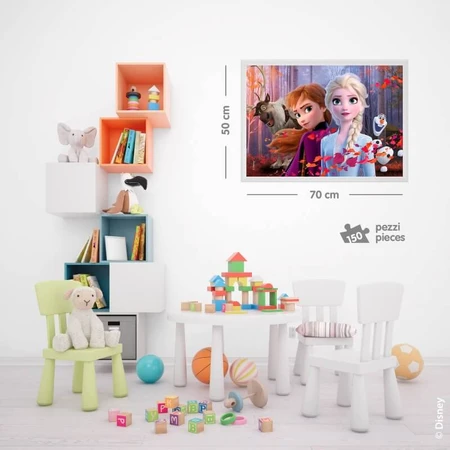 Lisciani Disney Frozen - Maxi-vloerpuzzel van 150 stukjes met een kleurplaat op de achterkant