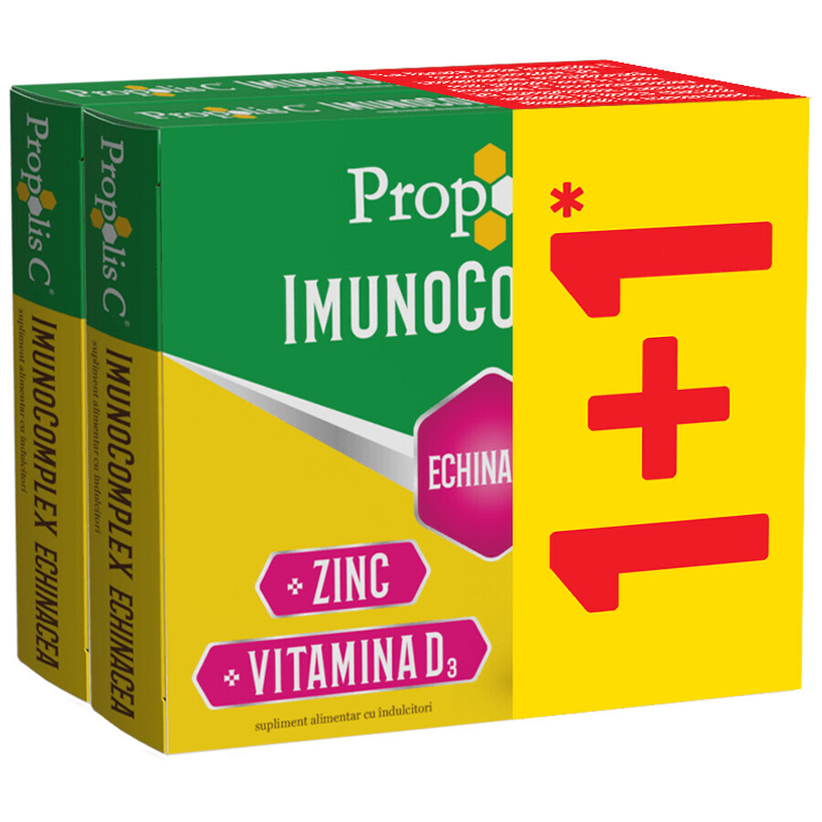 Propolis C avec Echinacea Immunocomplex, 20 + 20 comprimés, Fiterman