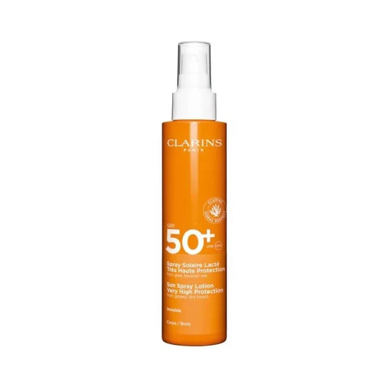 Clarins SPF 50+ Zonnebrandspray, Solaire Lacté Bodylotion, zeer hoge bescherming, 150 ml
