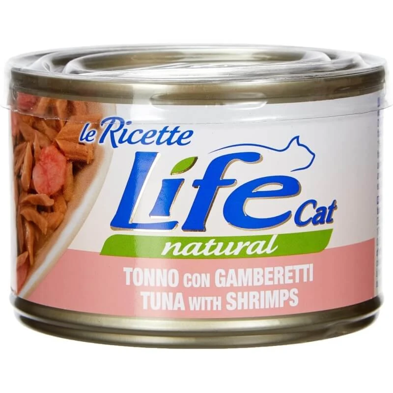 Life Petcare Life Cat Natural Tonijn met garnalen - Natvoer voor katten, 150 g