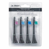 Electric toothbrush refill pack GTS2080 Black, 4 pieces, Dr. Mayer