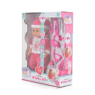 Moni Trade Baby-Puppe – Puppe mit Arztkoffer und Soundeffekten