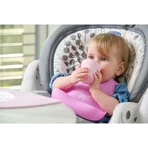 Chicco Verstellbares Lätzchen aus rosa Silikon