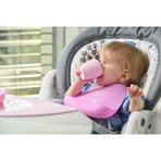 Chicco Verstellbares Lätzchen aus rosa Silikon