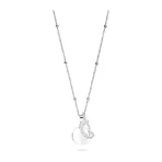 Mamijux Call the Angels - Chaîne en acier avec pendentif en forme de pied plaqué argent