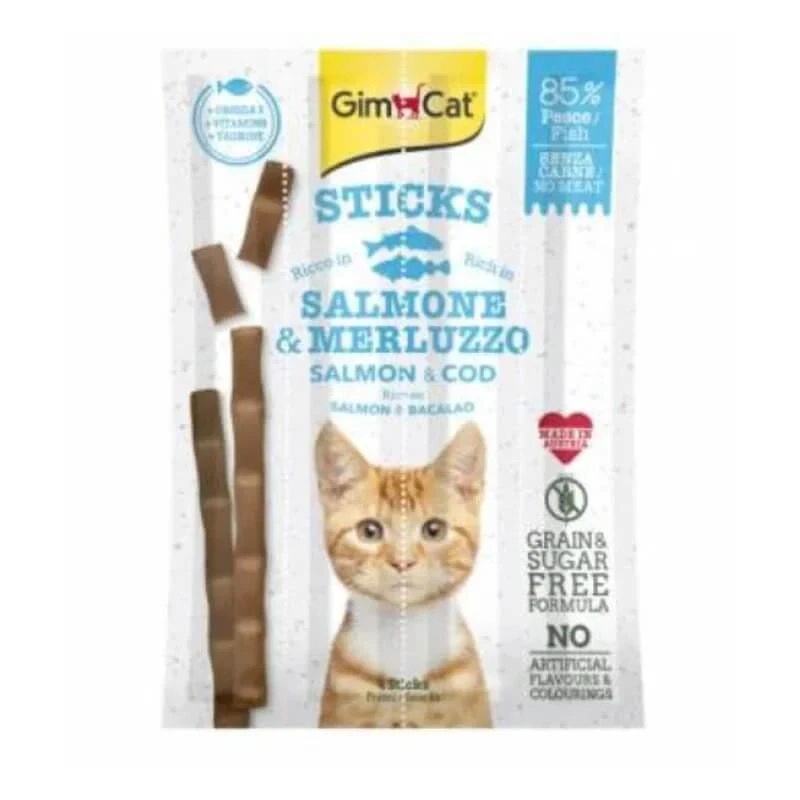 Gimborn Gimcat Zalm- en kabeljauwsticks - 4 kattensnoepjes