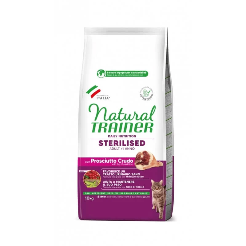 Natural Trainer Natural Trainer Daily Nutrition Prosciutto Crudo - Compleet voer voor gecastreerde volwassen katten, 10 kg