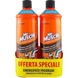 Mr. Muscle 3-in-1 afvoerreinigingsgel - verpakking met 2 x 1000 ml