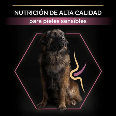 Purina Pro Plan Optiderma Saumon - Aliment complet pour chiens adultes de grande taille et robustes à la peau sensible, 14 kg