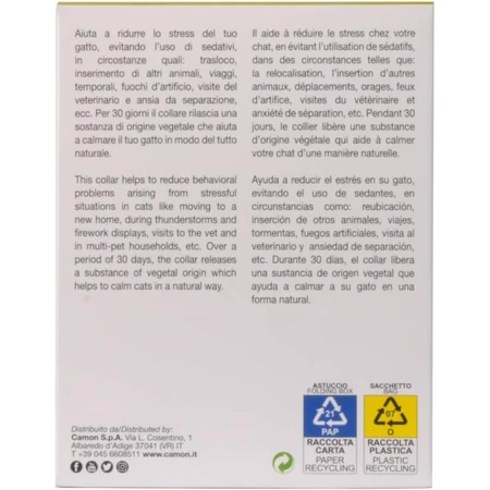 Camon Aequilibria - 30-daagse antistress-kattenhalsband, 35 cm