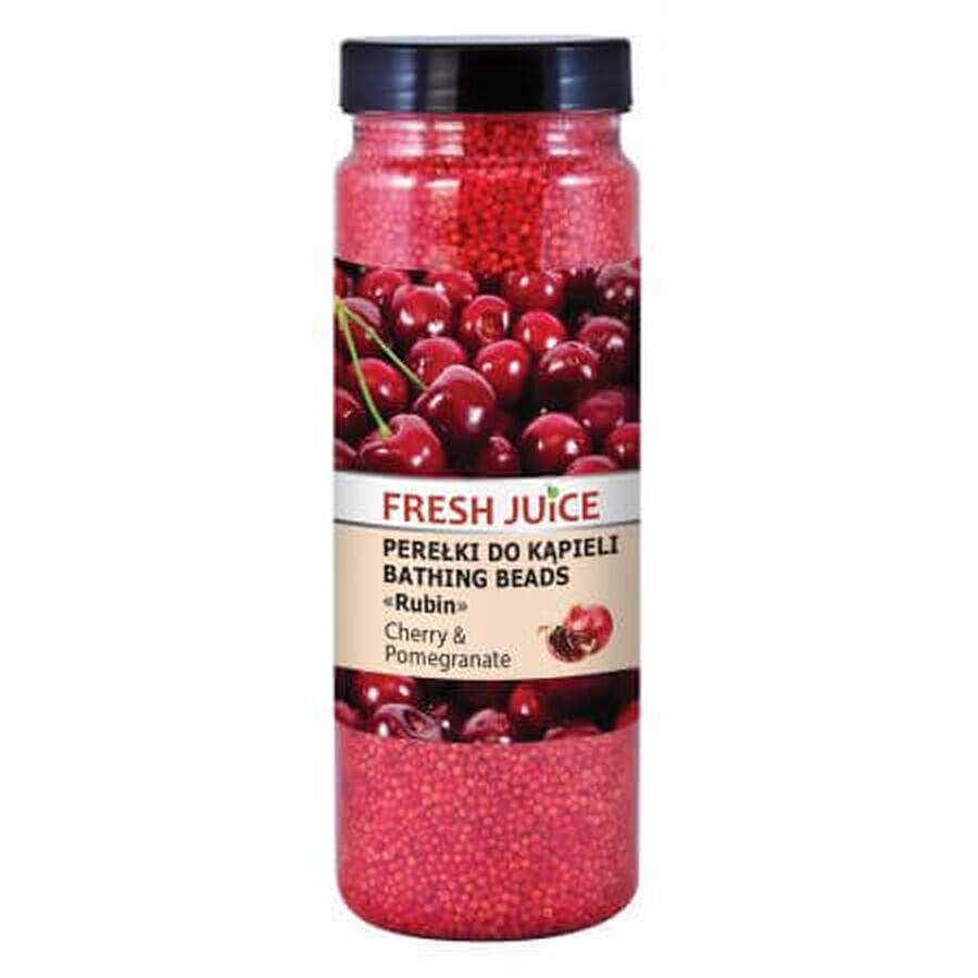 Pomegranate and cherry extract bath pearls, 450 g, Fresh Juice