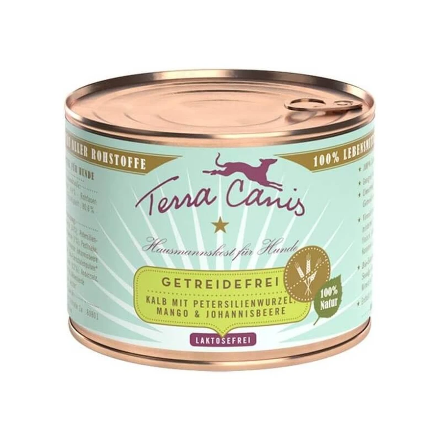 Terra Canis Veau sans céréales - Aliment complet pour chiens adultes présentant une intolérance aux céréales, 800 g