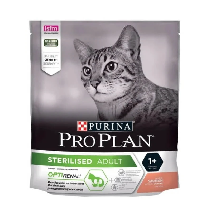 Purina Pro Plan Sterilized OptiSenses Adult Salmon - Compleet voer voor gesteriliseerde volwassen katten, 400 g