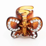Ib fashion hair Pinza con strass marrone medium