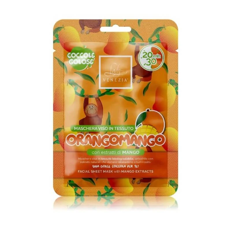 Lady Venezia Orangomango - Revitaliserend en hydraterend gezichtsmasker van stof, 24 ml