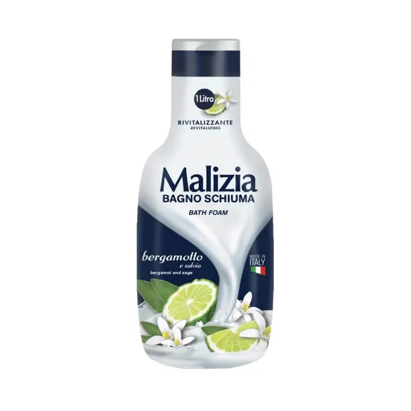 Malizia Bergamot en Salie - Verfrissend badschuim, 1 liter