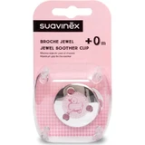 Suavinex Schnullerhalter in Rosa im Schmuck-Design