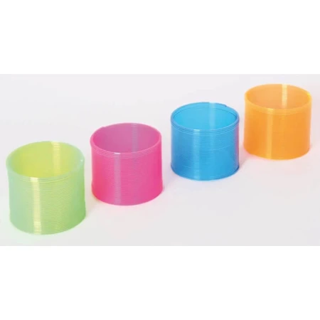 Neonroze spiraalvormige plastic veer