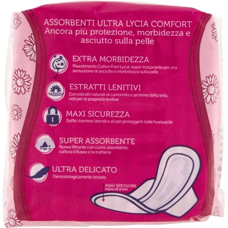 Lycia Comfort - 14 compresas de día «Ultra» con alas