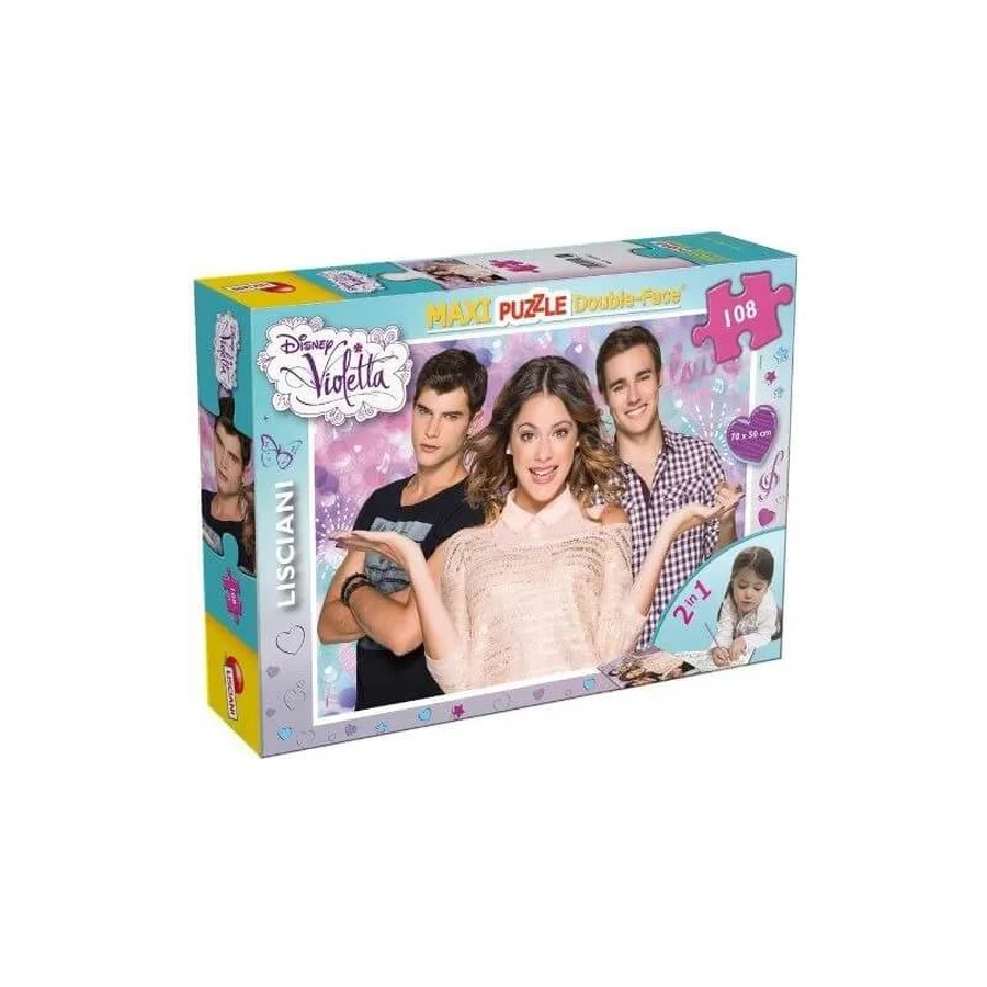 Lisciani Maxi dubbelzijdige puzzel, 108 stukjes, paars 43552