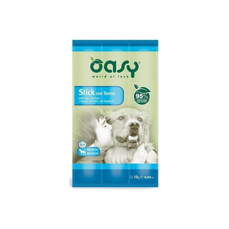 Oasy Stick met tonijn - Hondensnoepjes, 3 x 12 g