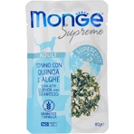 Monge Supreme Tonijn voor volwassen katten met quinoa en zeewier - Compleet voer voor volwassen katten, 80 g
