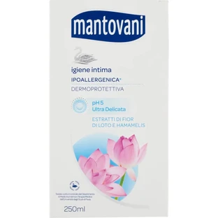 Mantovani Ultra Gentle pH 5 met extracten van lotusbloem en toverhazelaar - Intimereiniger 250 ml