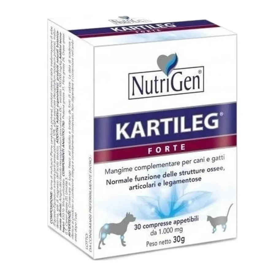 Nutrigen Kartileg Forte - Voedingssupplement voor honden en katten voor botten en gewrichten, 120 tabletten
