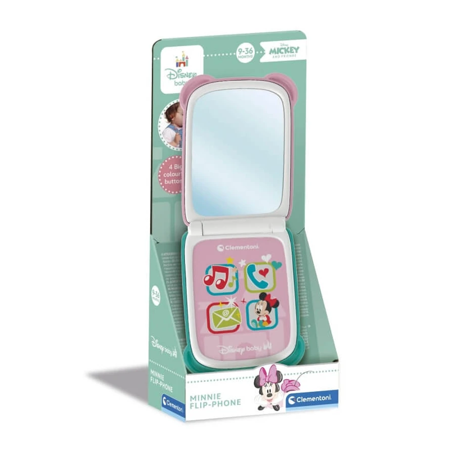 Clementoni Minnie Klapphandy – Interaktives Spielzeug-Smartphone für Kinder
