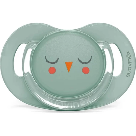 Suavinex Bonhomia - Sucette en silicone SX Pro 6 à 18 mois - Chouette verte