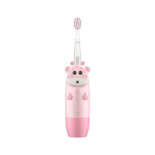 Innogio Gio Pink Giraffe - Cepillo de dientes sónico para niños con cabezal luminoso de 7 colores