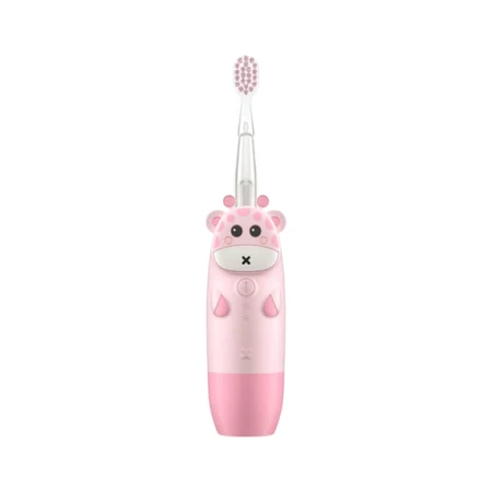 Innogio Gio Pink Giraffe - Cepillo de dientes sónico para niños con cabezal luminoso de 7 colores